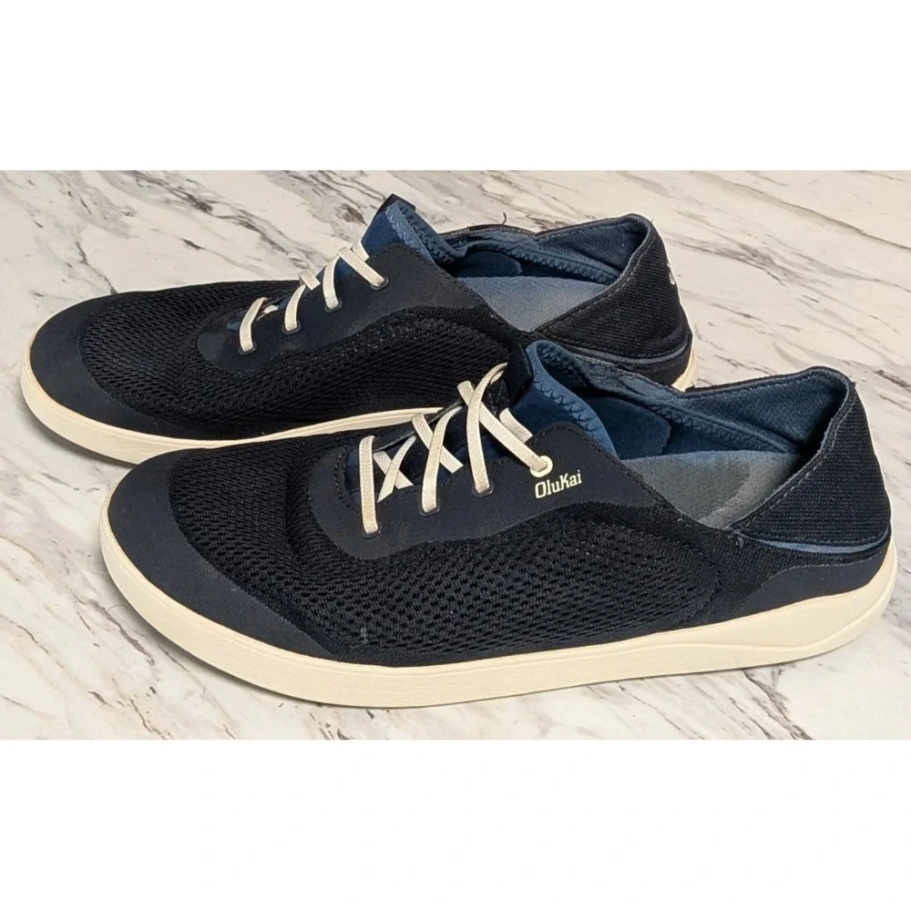 OluKai Moku Pae Trench Blue Slip On‎ Low Top Fishing Sneakers Men's Size 13